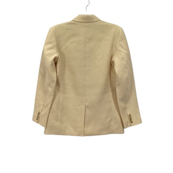 Anine Bing Kaia Linen Blazer In Light Yellow Double Breasted Jacket Size Small - Picture 7 of 13